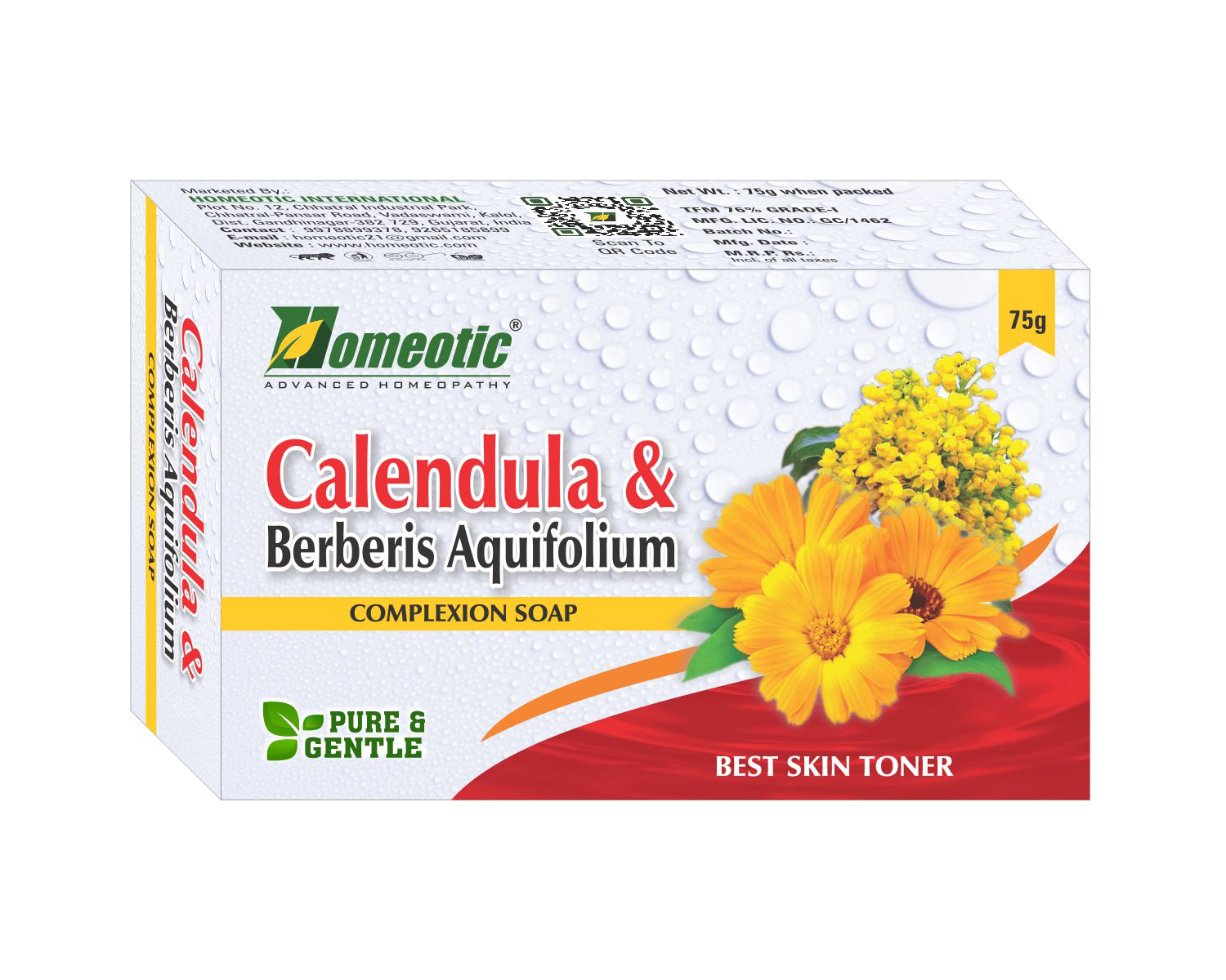 CALENDULA & BERBERIS AQUIFOLIUM Soap Pack of 2