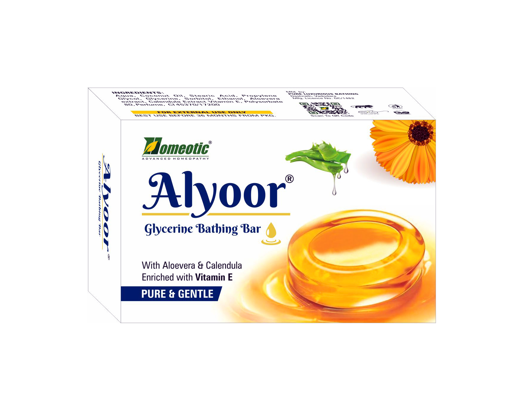 ALYOOR Glycerine Bathing Bar Pack of 2
